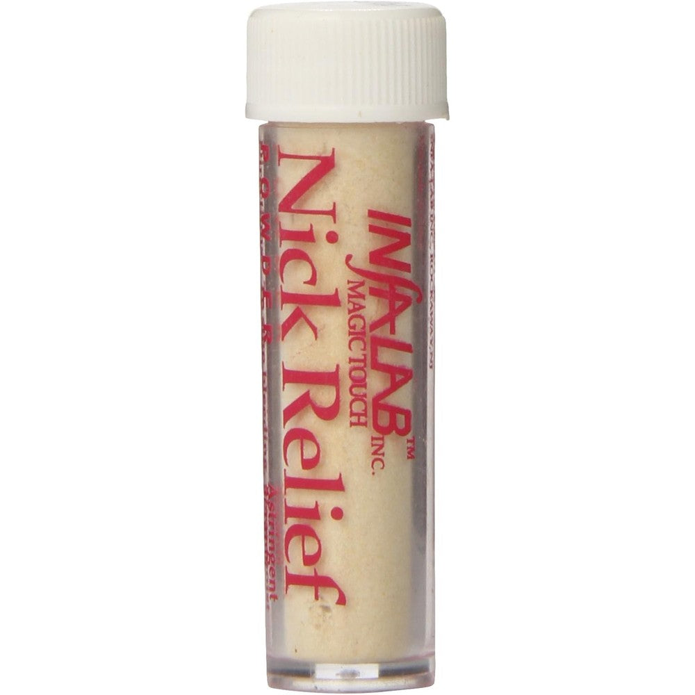 Infalab Nick Relief Styptic Powder three count front view packaging