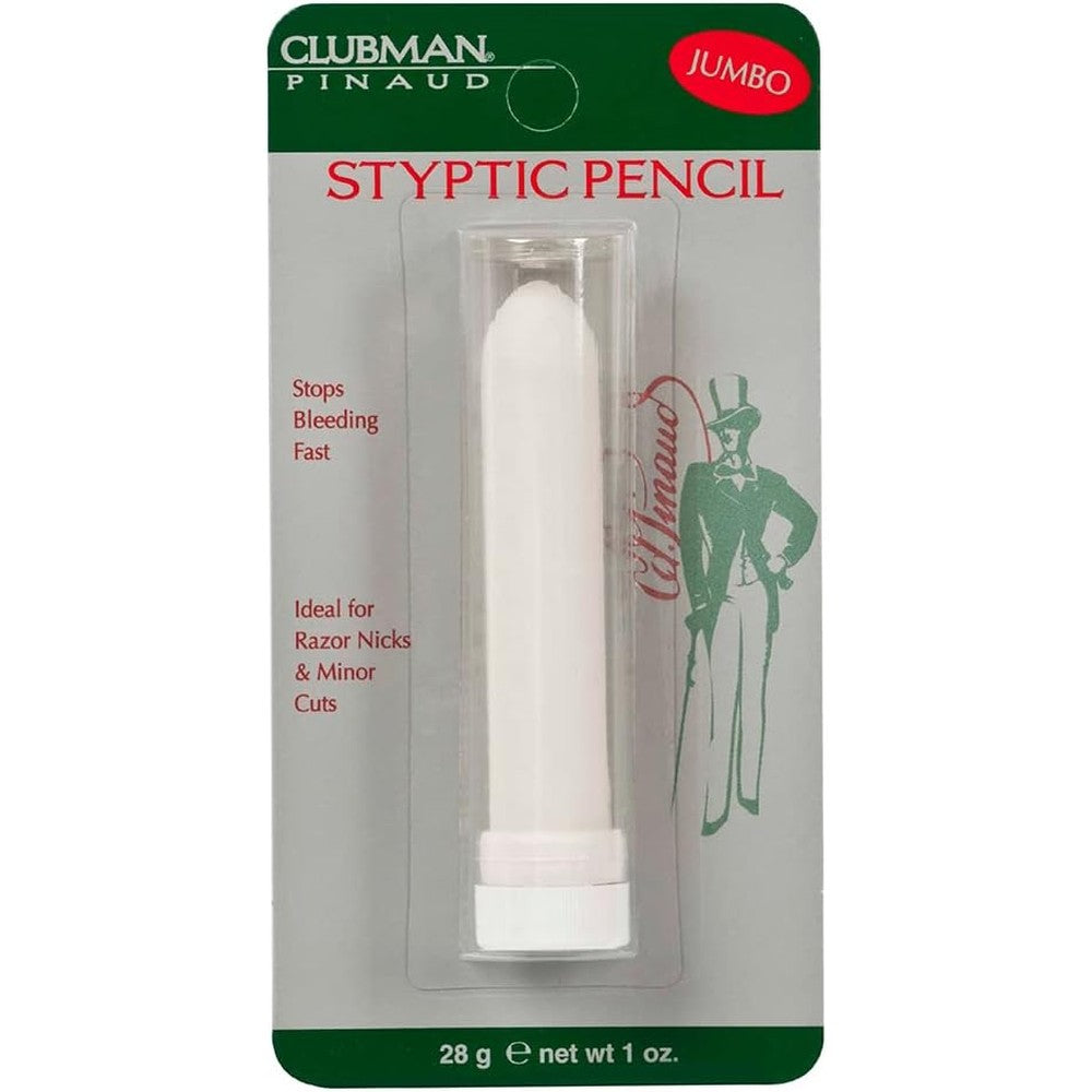 Clubman Jumbo Styptic Pencil front view for shaving cuts