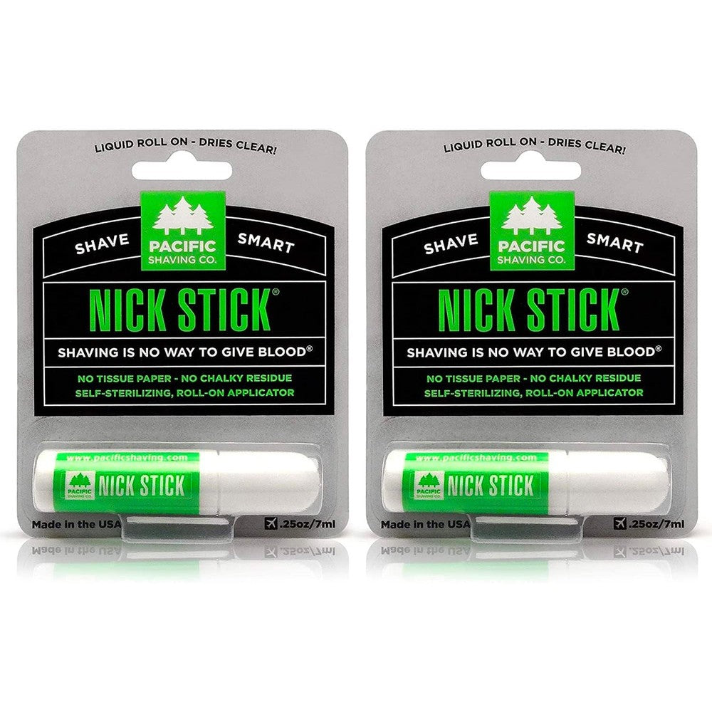 Pacific Shaving Company Nick Stick front view packaging for shaving cuts