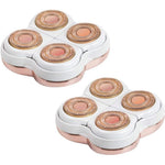Tuokiy legs hair remover replacement heads rose gold front view