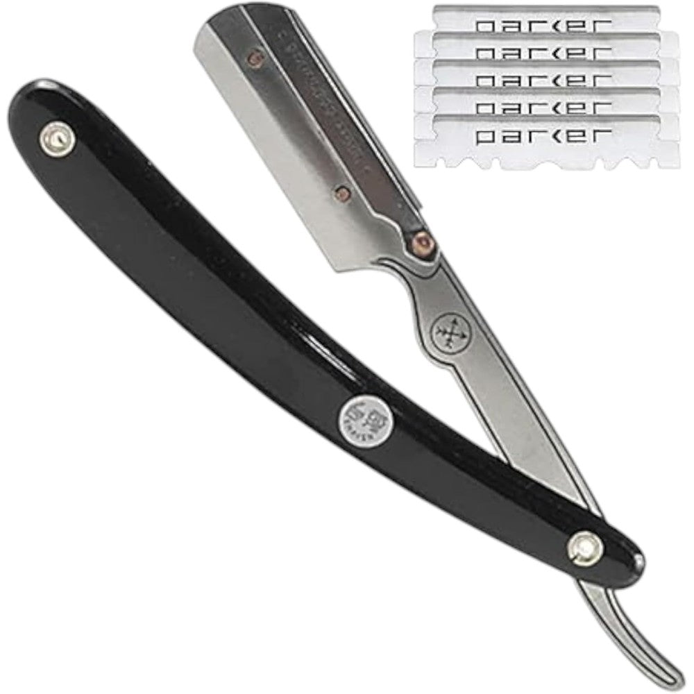 Parker SRB Straight Edge Barber Razor with stainless steel arm