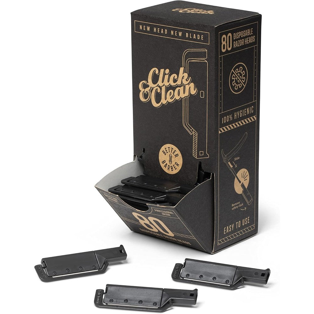 Better Barber professional straight edge razor blades front view