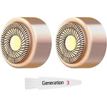 Youngpro Generation 3 replacement heads for flawless facial hair remover front view