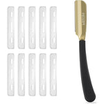 Feisier professional straight razor with silicone handle front view