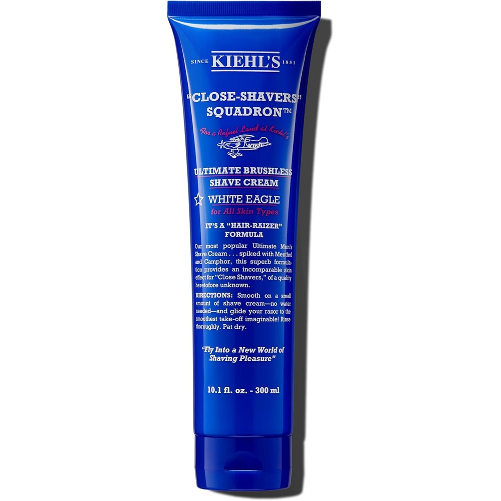 Kiehl's Ultimate Brushless Shave Cream 300ml jar for men's professional grooming