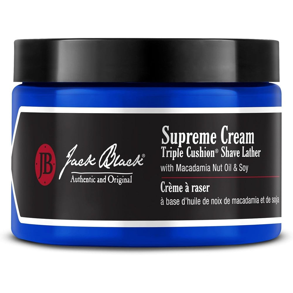 Jack Black Supreme Cream Triple Cushion Shave Lather for a smooth and clean shave