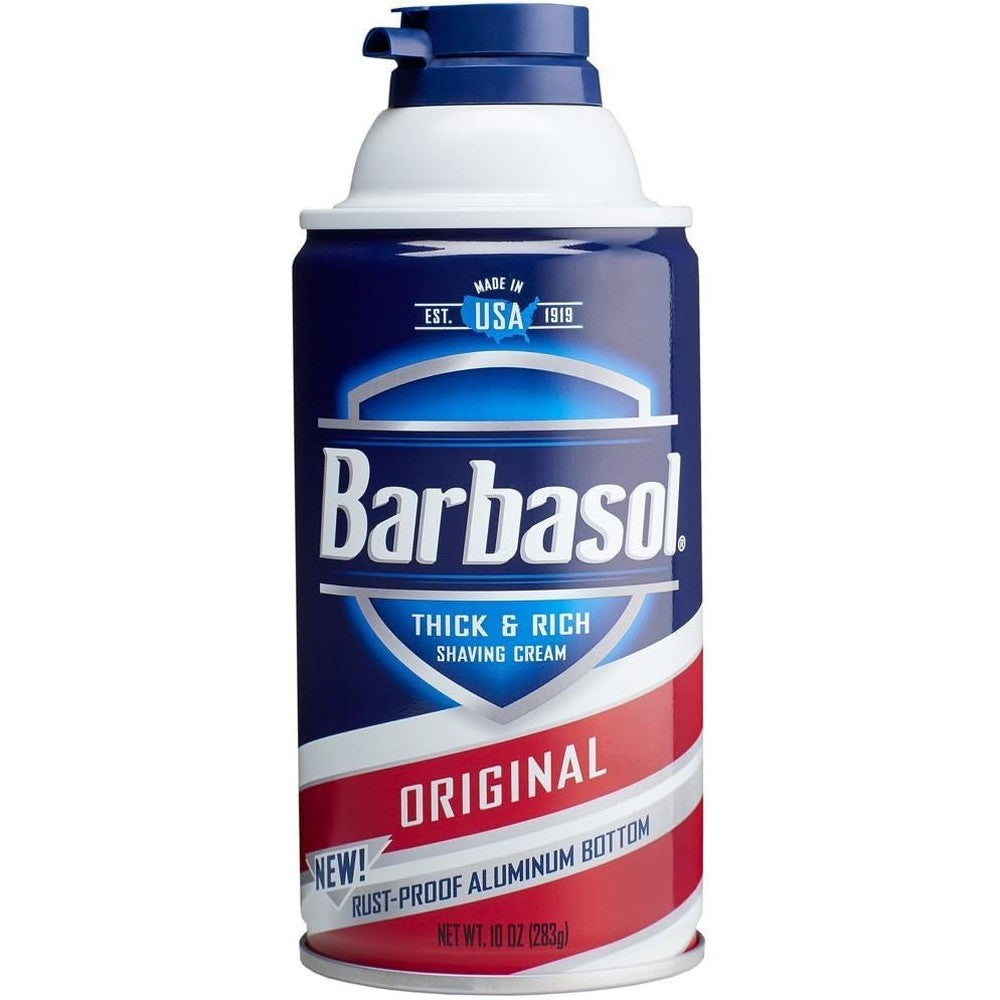 Barbasol Original Thick and Rich Shaving Cream front view premium imported men grooming foam
