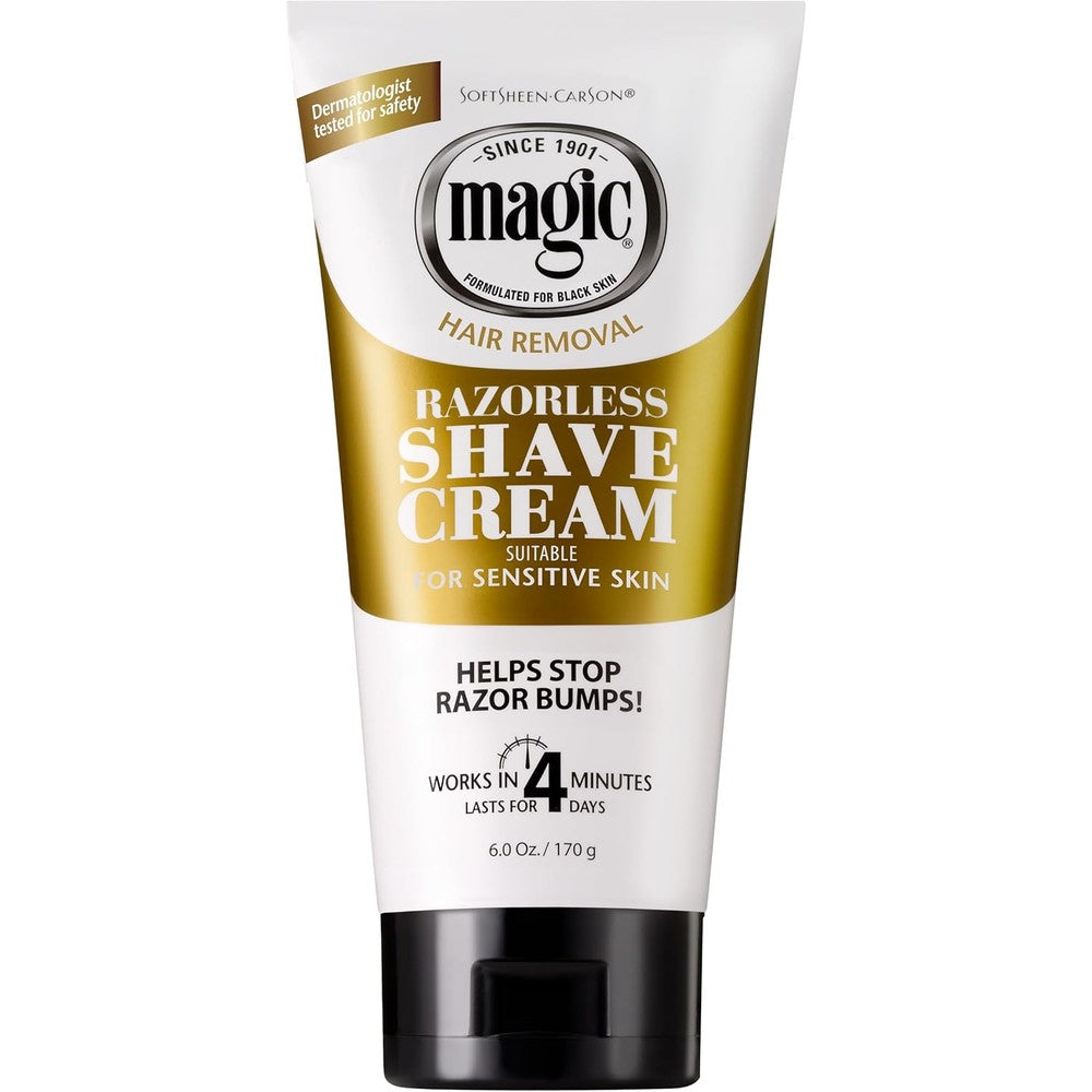 SoftSheen-Carson Magic Razorless Shaving Cream 6 Fluid Ounce front view for hair removal