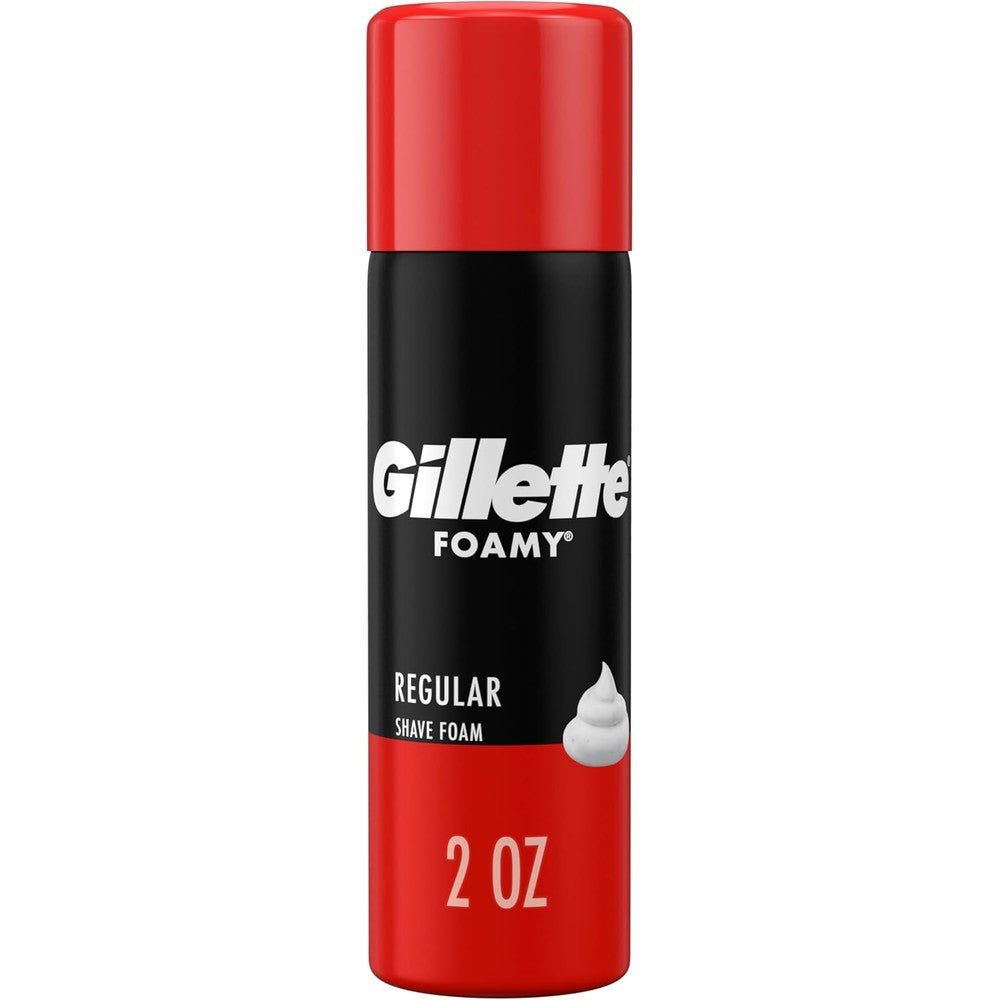 Gillette Foamy Regular Shaving Foam 2 Ounce front view canister