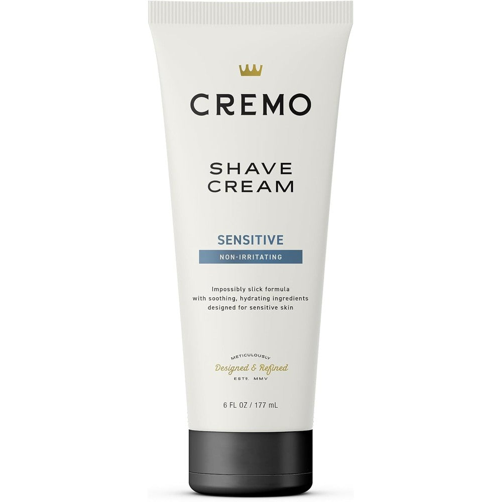 Cremo Sensitive Shave Cream 6 Ounce tube for an ultra slick shave