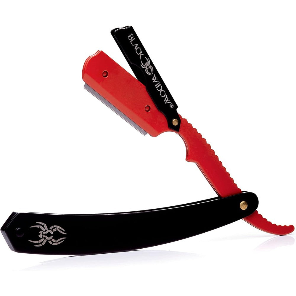 Black Widow Professional Barber Straight Edge Razor front view