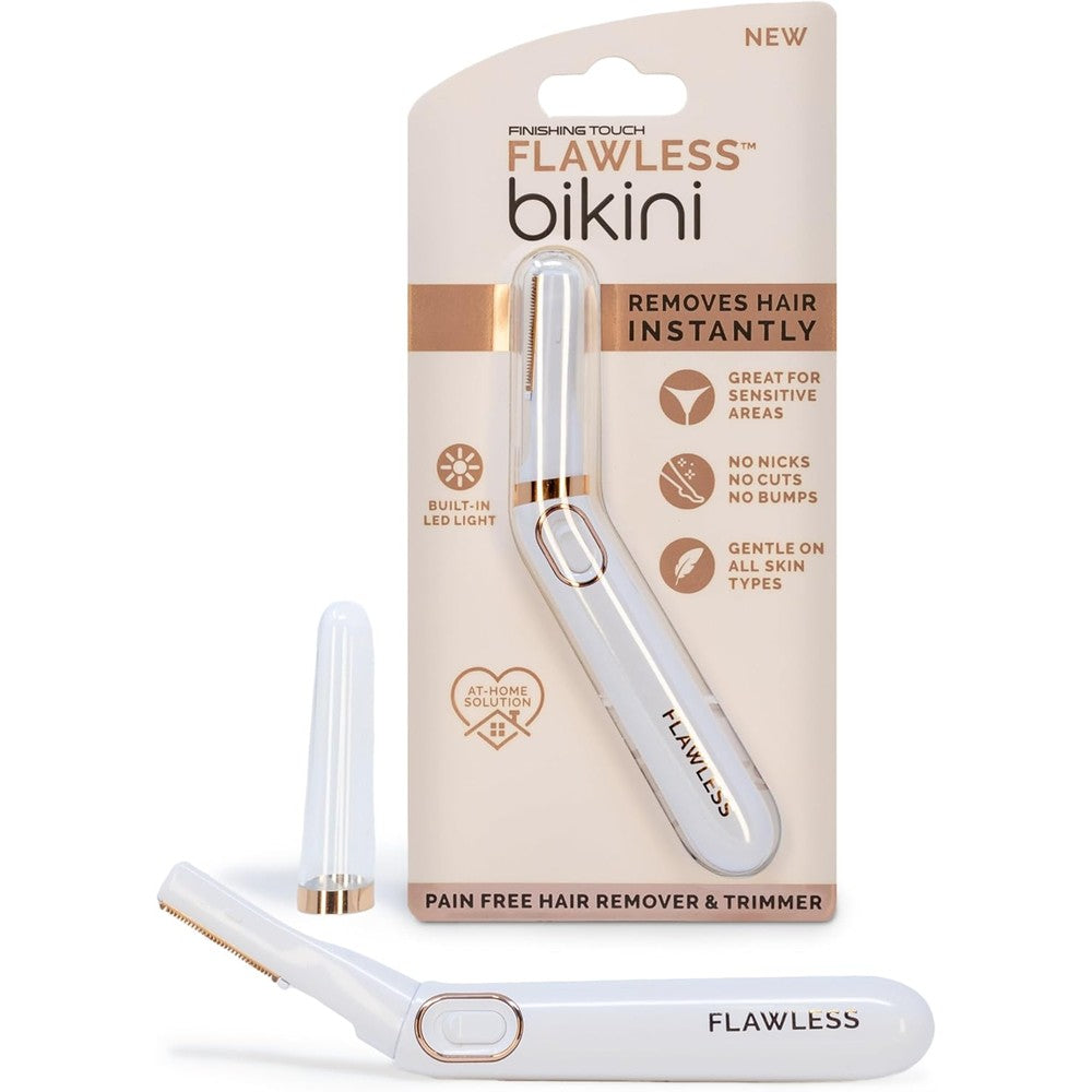 Finishing Touch Flawless Bikini Shaver and Trimmer front view cordless electric razor for women