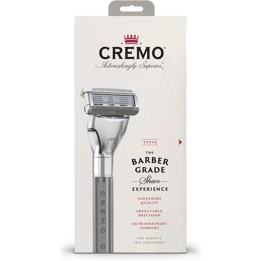 Cremo Barber Grade Refillable System Razor with premium weighted handle