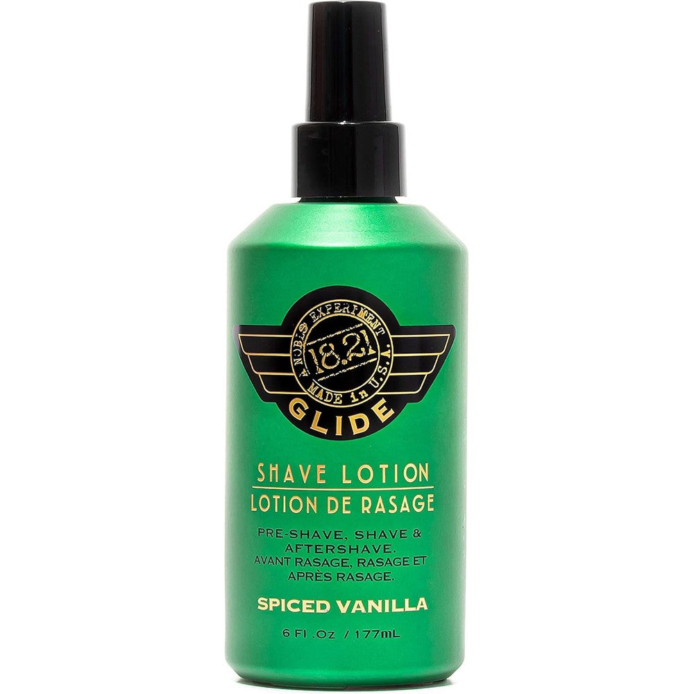 18.21 Man Made Spiced Vanilla Clear Shaving Gel 6 Fluid Ounce bottle front view
