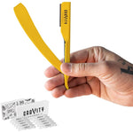 Gravity Razors Professional Straight Razor Kit front view in yellow