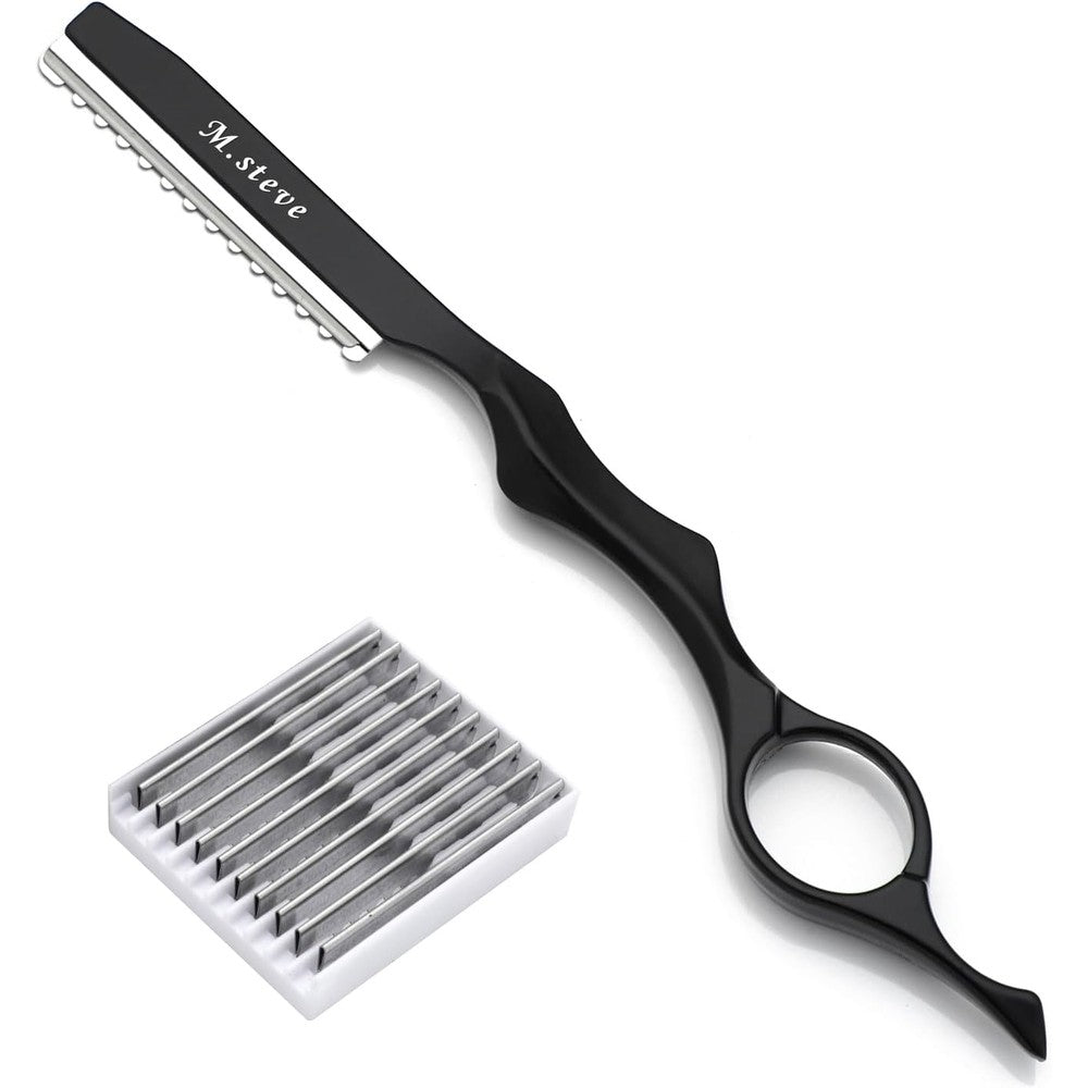 Assun professional hair styling razor set with blades front view