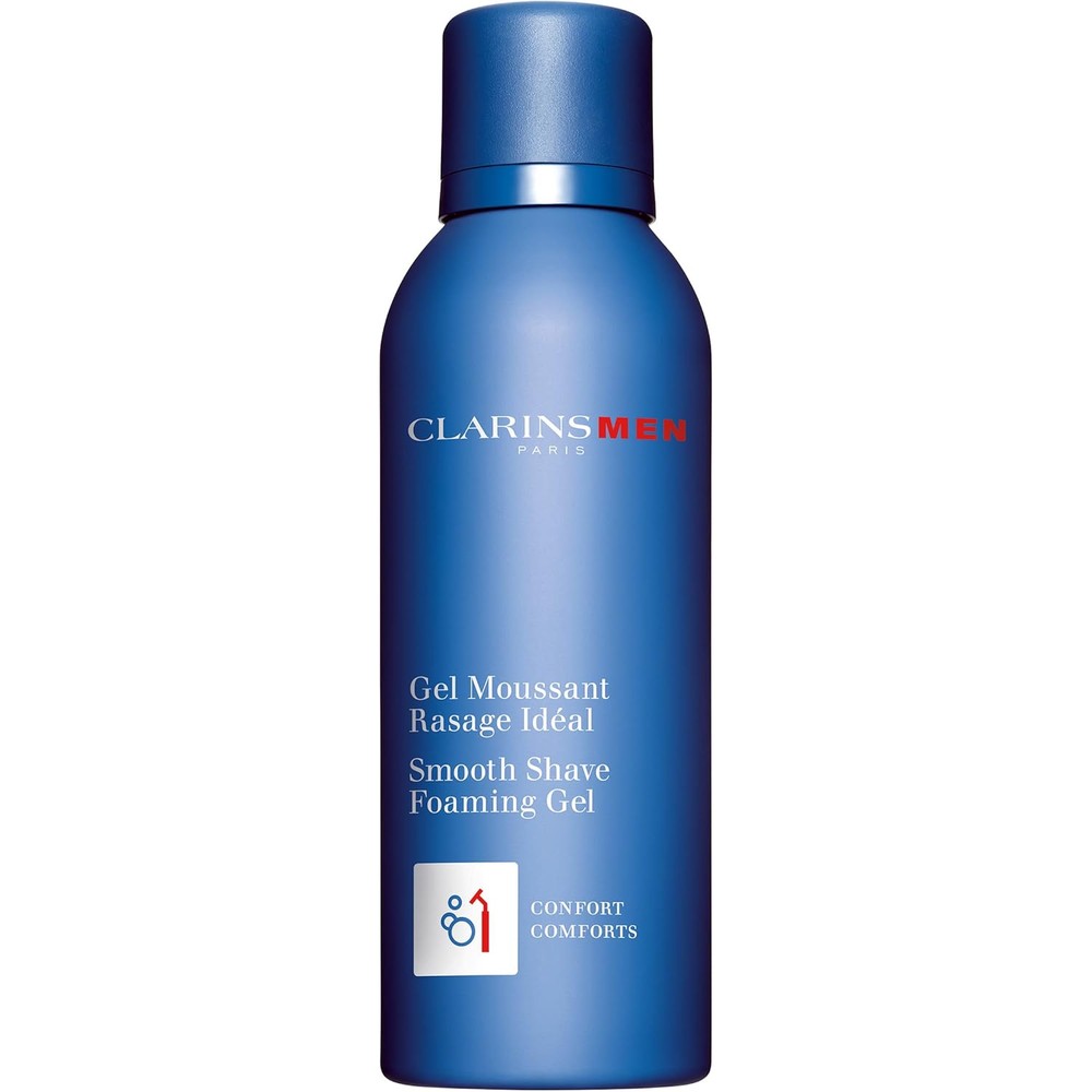 ClarinsMen Smooth Shave Foaming Gel 150ml blue canister for men's grooming