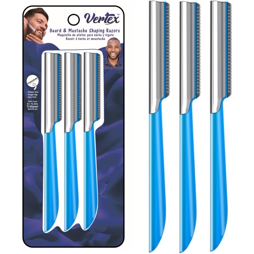 Vertex beard shaping razor tool front view packaging