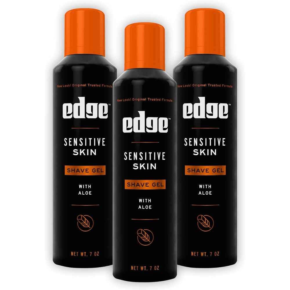 Edge Shaving Gel Sensitive Skin with Aloe 7 Ounce 3 Pack front view