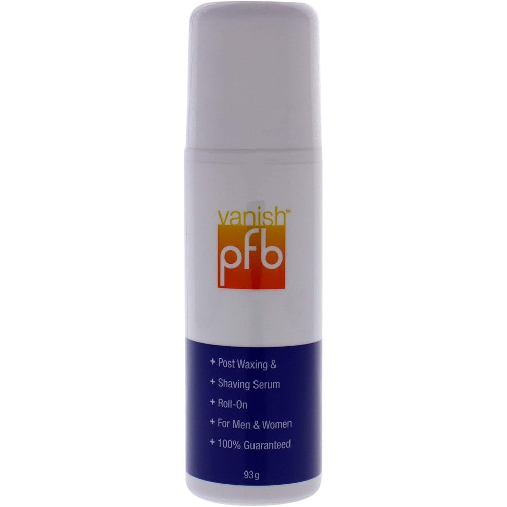 PFB Vanish Razor Bump Stopper Roll On Shaving Gel front view for ingrown hair treatment