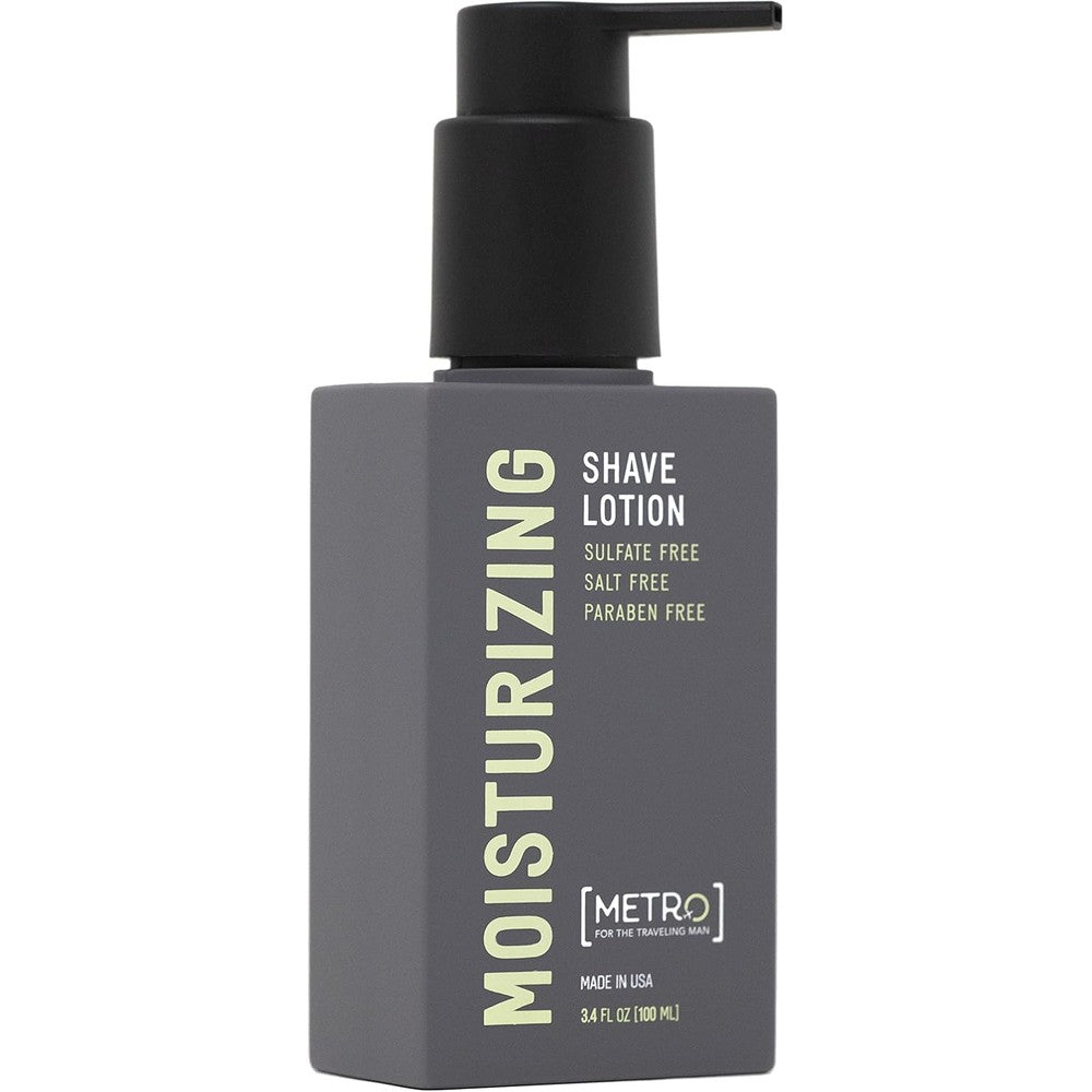 Cortex International MetroMan Moisturizing Shaving Lotion 100ml front view bottle showing premium men's grooming product packaging.