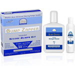 Breej Bump Zapper Severe Bumps Treatment Kit front view showing astringent cleanser and healing lotion bottles for razor bump removal