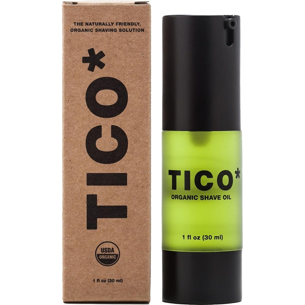 TICO Shaving Co Organic Shave Oil front view bottle