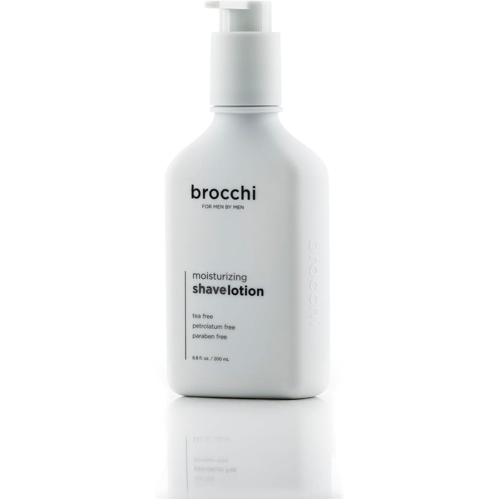 Brocchi Deep Moisturizing Shave Lotion 200ml front view bottle with pump dispenser