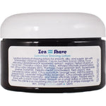 Living Libations Organic Zen Shave Lotion four ounce glass jar front view showing botanical clean beauty labeling