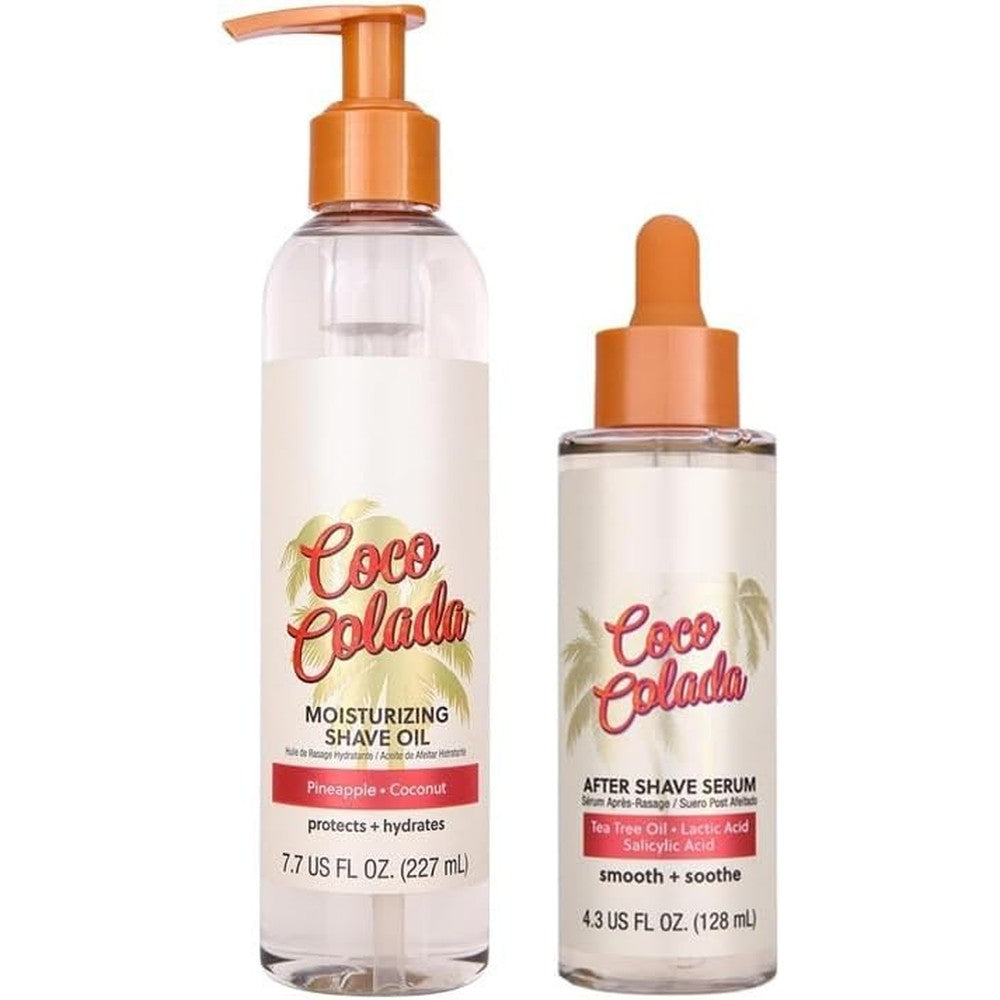 Tree Hut Coco Colada Moisturizing Shave Oil and After Shave Serum duo pack front view