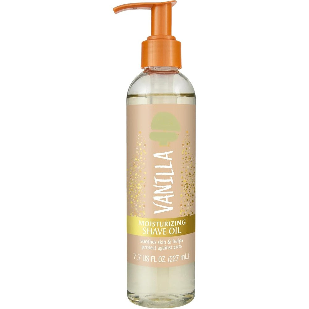 Tree Hut Bare Vanilla Moisturizing Shave Oil front view bottle for close smooth shaving