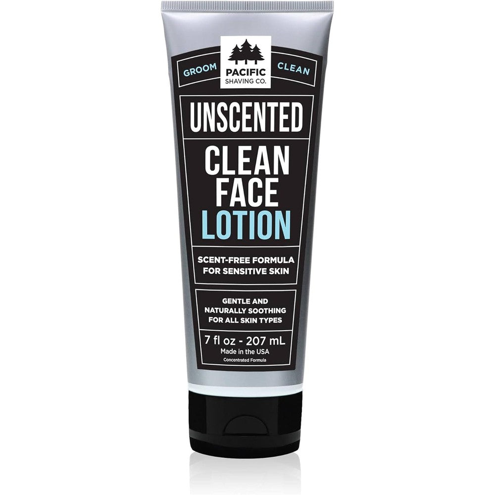 Pacific Shaving Company Clean Face Lotion 7 Ounce front view packaging