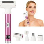 SIDHGN electric razor for women front view showing digital LED screen display
