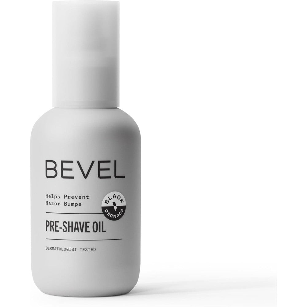 Bevel Pre Shave Oil front view of the premium men's grooming bottle