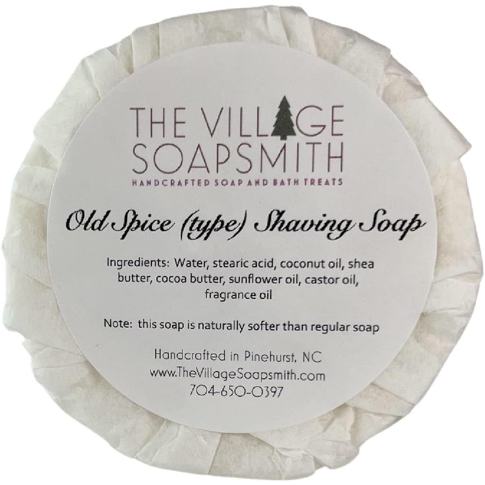 Handmade Old Spice Type Shaving Soap front view