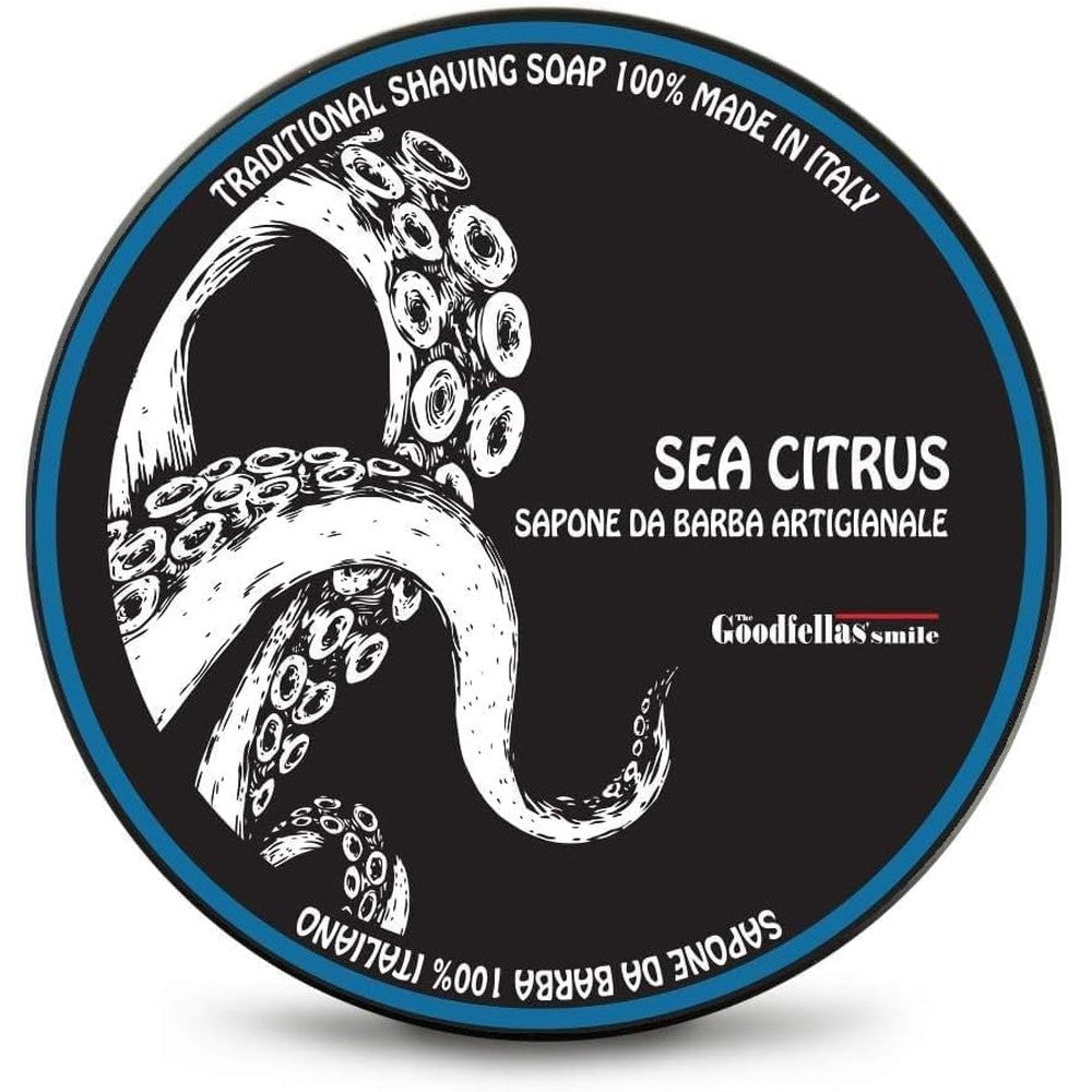 The Goodfellas' Smile Sea Citrus Italian Shaving Soap jar front view