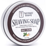 Taconic Shave Bay Rum Shaving Soap puck front view