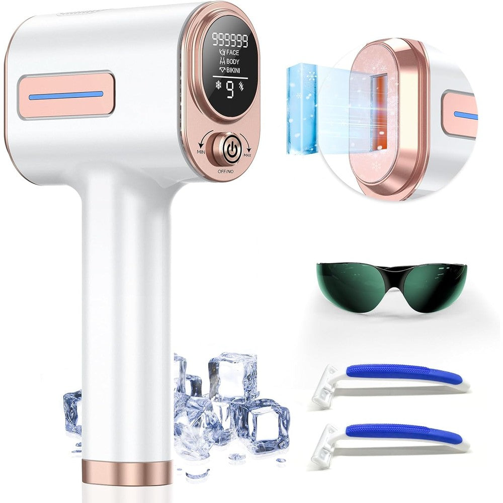 VivaEase IPL laser hair removal device with ice cooling front view