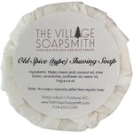 The Village Soapsmith Old Spice shaving soap bar front view