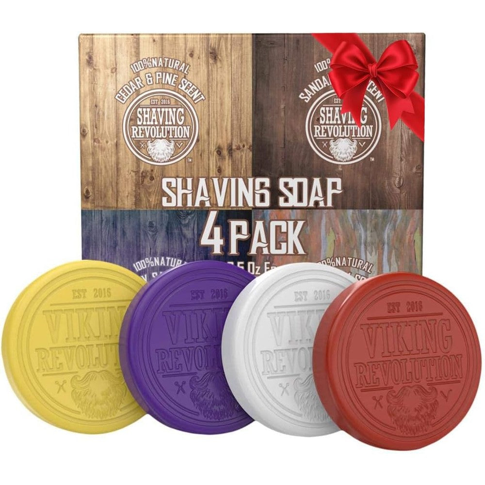 Viking Revolution shaving soap four pack variety set front view