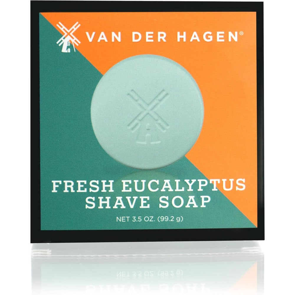 Van Der Hagen Fresh Eucalyptus Shave Soap For Sensitive Skin 3.5 Ounces - Image 1