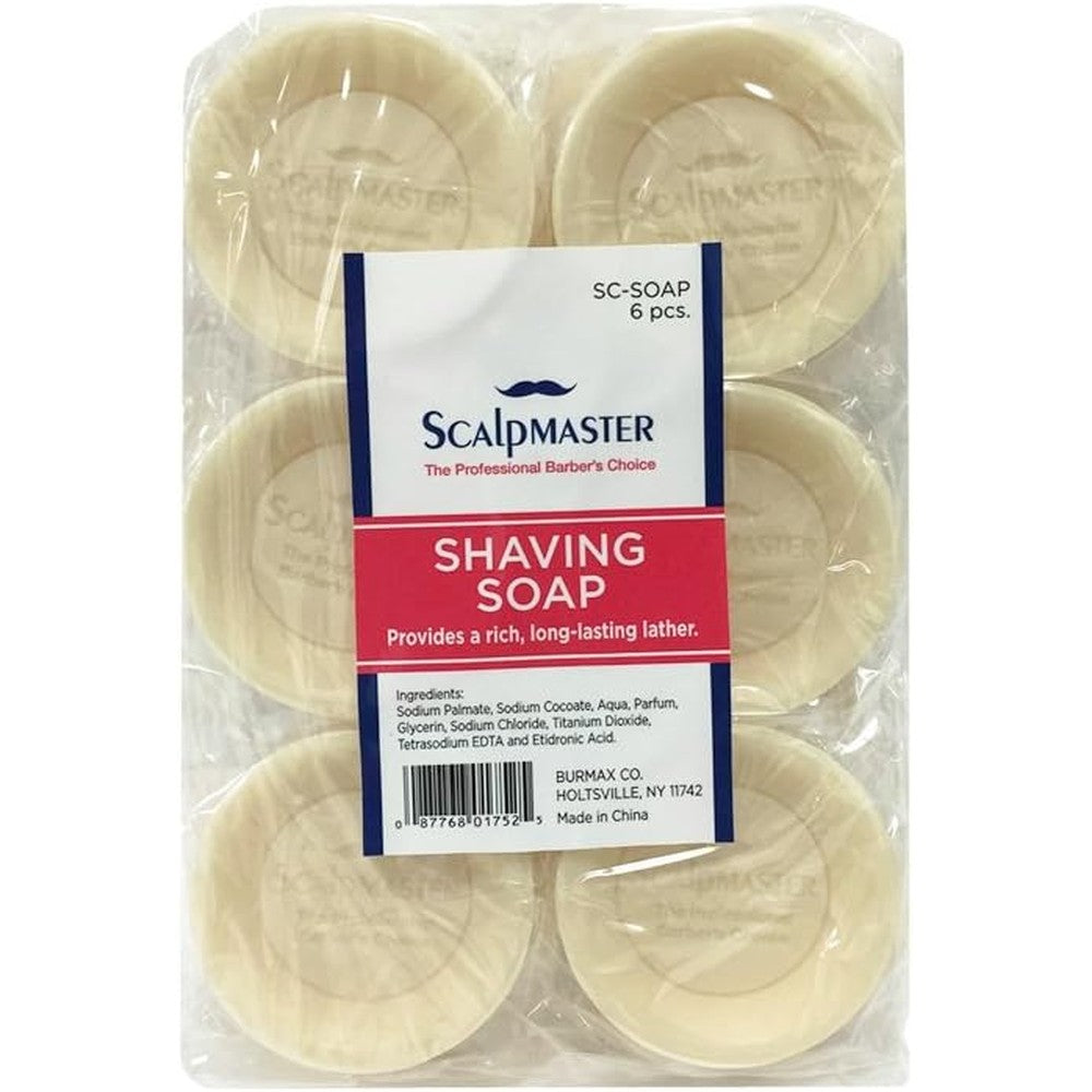 Scalpmaster shaving soap 6 pack professional barber grooming
