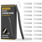 XMicro facial razor for women with reusable metal handle front view