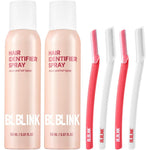 BLBLINK Hair Identifier Spray front view of two pack box with dual spray cans and razors