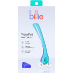 Billie Women’s Razor Kit Water Park front view featuring blue handle and refills
