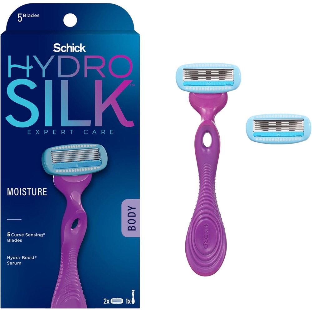Schick Hydro Silk Moisture Women's Razor with handle and two refills