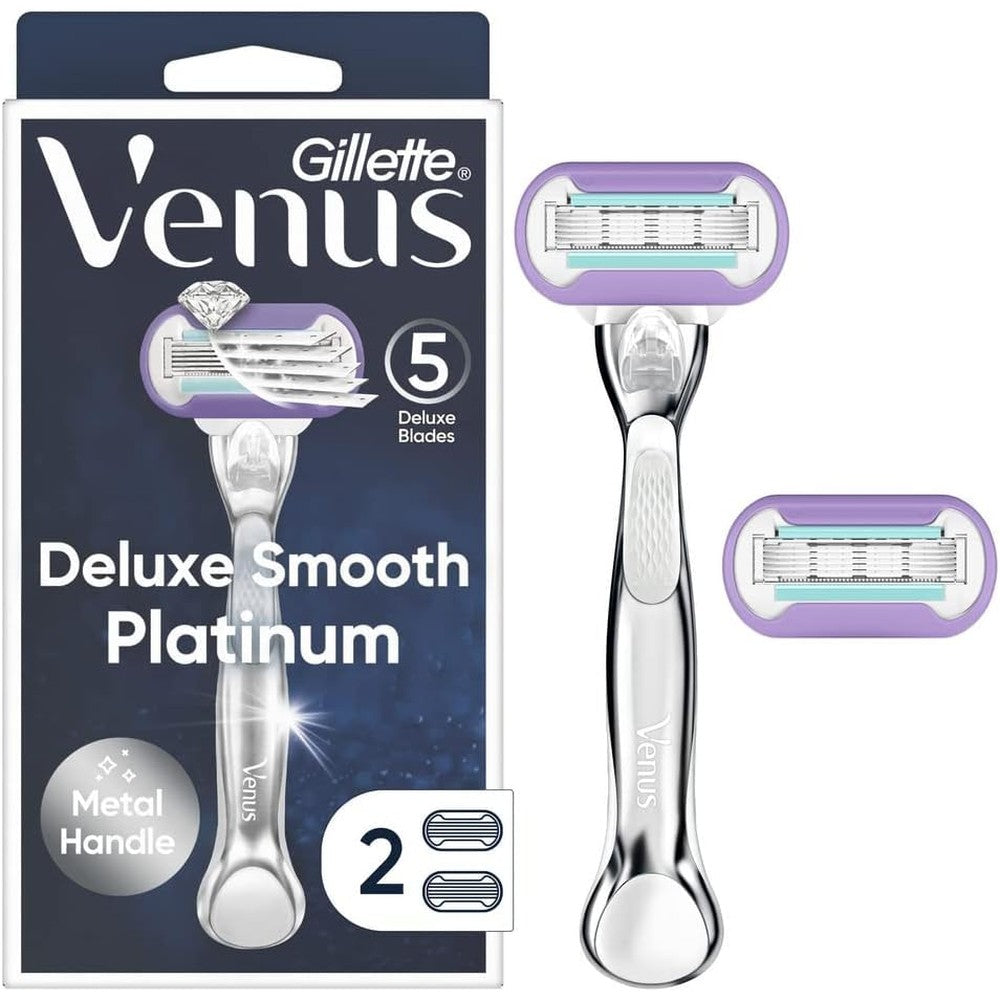 Gillette Venus Deluxe Smooth Platinum razor front view