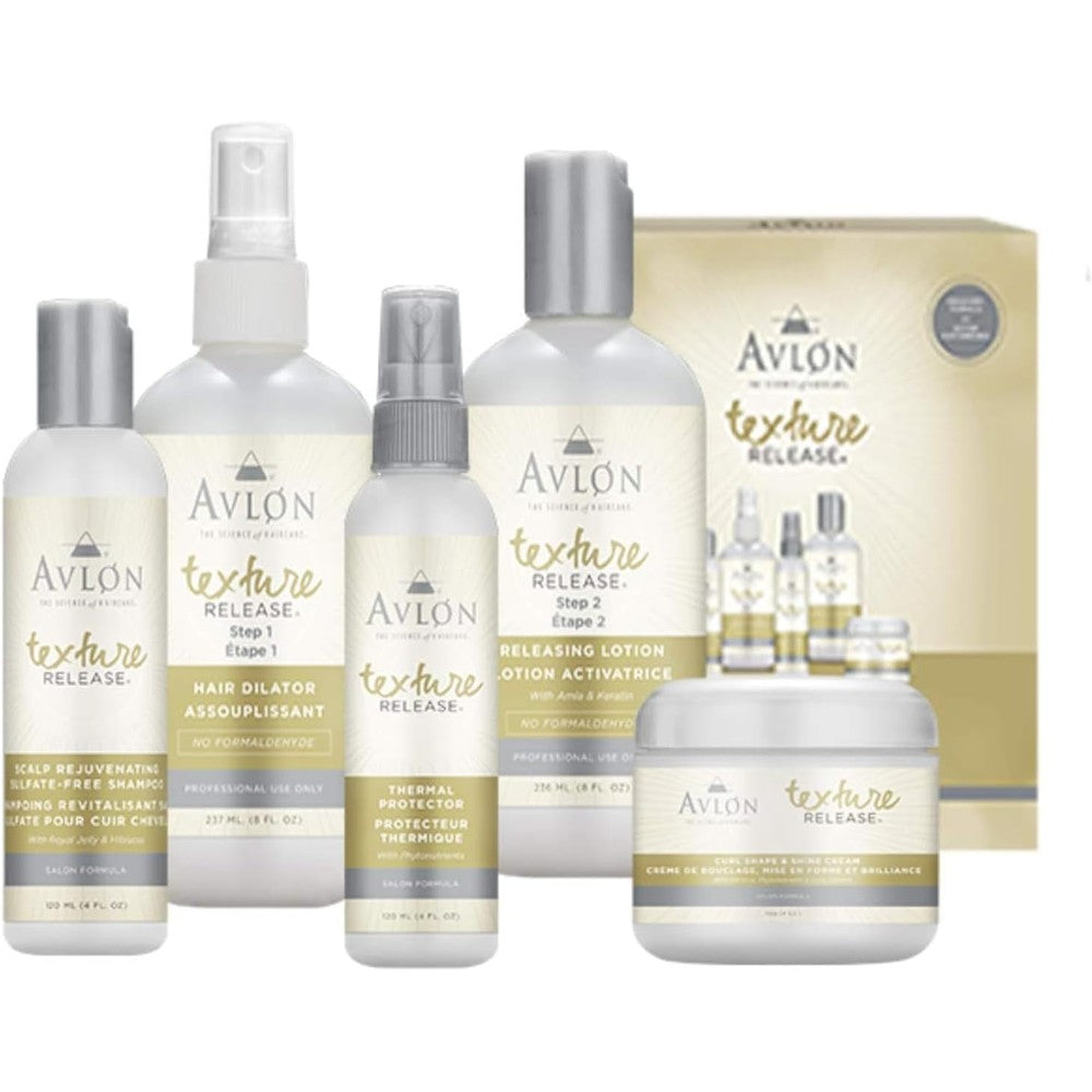 Avlon Texture Release Application Kit With Scalp Rejuvenating Shampoo And Styling System For Naturally Curly Hair For Manageability And Frizz Reduc... - Image 1