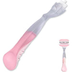 TEITEAI Replacement Comfort Glide Razor Handle front view in sleek pink color