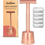 Bambaw Rose Gold Double Edge Safety Razor with matching stand
